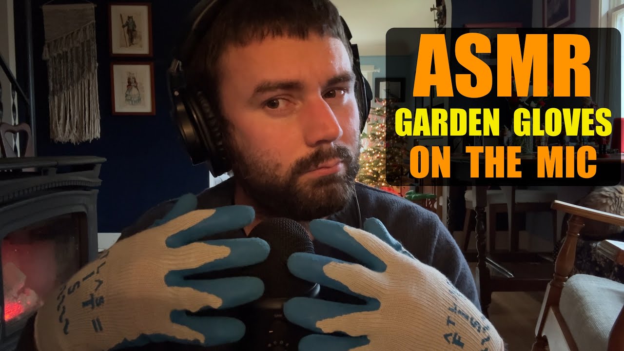 ASMR Massaging the Mic | Grippy Garden Gloves | Blue Yeti