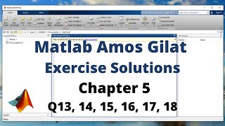 15c: Matlab Amos Gilat Chapter 5 Exercise Solutions Question 13, 14, 15,16,17,18 | Matlab with Nashi