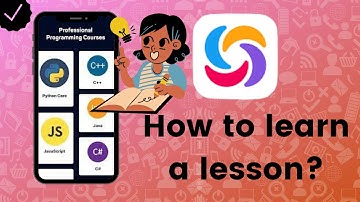How to learn a lesson in Sololearn?