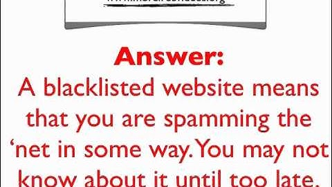 What is a blacklisted website?
