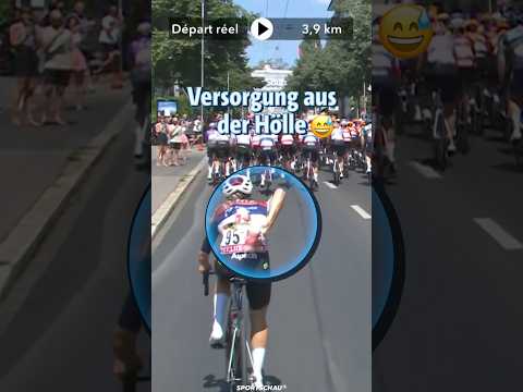 Trinkflasche kündigt 🍼😅 bei der Tour de France Femmes | Sportschau #shorts