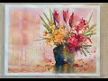 How To Paint Simple, Beautiful Watercolour Flowers, loose watercolor floral tutorial Demonstration