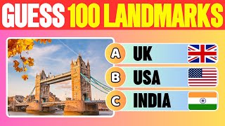 Guess The Landmark In 3 Seconds | 100 Landmarks Quiz | Easy, Medium, Hard, Impossible