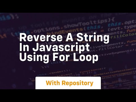 Reverse a string in javascript using for loop