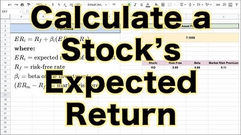 How to Calculate a Stock