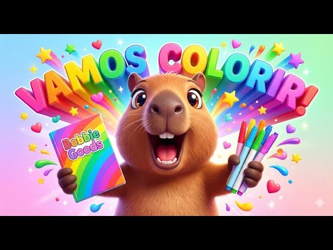 🎨 A Capivara Capi Colorindo o Bobbie Goods | Música Infantil Divertida #musicainfantil #capivara