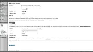 Wordpress - Writing Settings