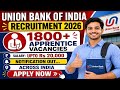 Union Bank of India Apprentice Vacancies 8000+😳 Salary Upto Rs 20000 Notification Out 🤩