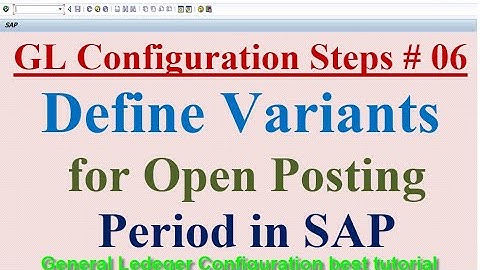 GL Config Steps #06 Define Variants for Open Posting Period in SAP