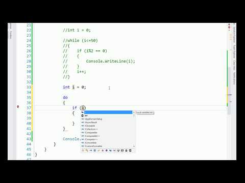 01. For, While, Do-While loop example in C# -07.09.2016