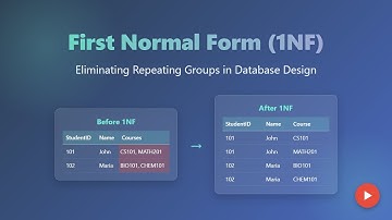 Database Normalization: Understanding First Normal Form (1NF) for Beginners