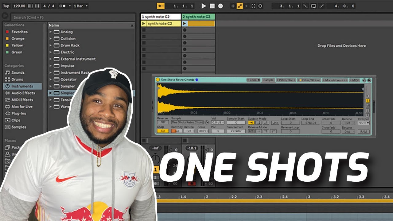 Using ONE SHOTS to make a beat in ABLETON LIVE 11!!! (issa VIBE) - YouTube