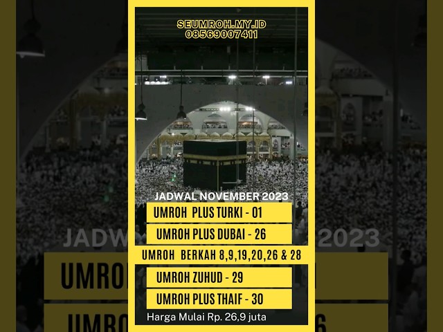Umroh Sunnah November 2023,seumroh.my.id, dapatkan CASHBACK,seat terbatas#umroh #umrah #hajifuroda