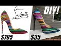 DIY: How To Make Christian Louboutin Rainbow GLITTER Heels!! - By Orly Shani