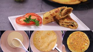 10 minutes Recipe | Quick & Easy Breakfast Recipe | Egg Paratha with liquid batter | No Kneading screenshot 3