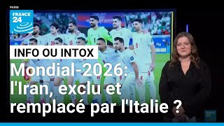 Coupe du monde de football 2026 : l’Iran, exclu du tournoi par Donald Trump ? • FRANCE 24