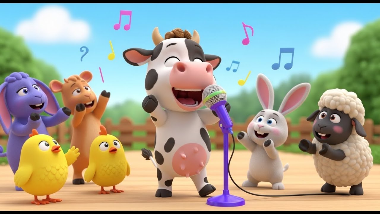 Baby Cow Sing a Song | Popular Nursery Rhyme For Kids | Sing Along With Kids