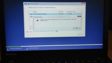 The Selected Disk is of the GPT Partition Style (Solved)