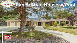 $1.18M Ranch Style House with Pool For Sale Las Vegas, Section 10 | 3,300 sqft | 1/2 acre