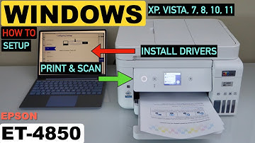 Epson Ecotank ET 4850 Setup Windows Laptop / PC, Install Driver, Wireless Print & Scan Test.