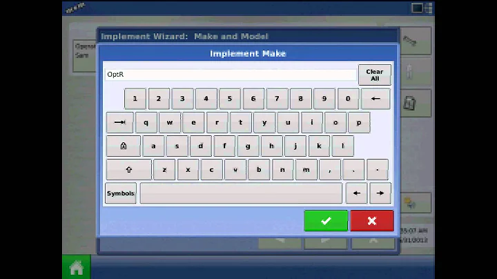 How to create an OptRx crop sensor configuration on the Ag Leader ® Integra display