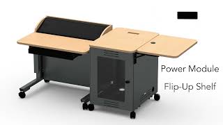 Freedom One eLift Lectern | Height-Adjustable Teaching Lectern for Modern Classrooms