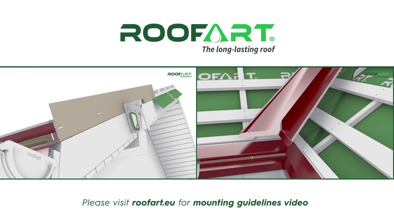 Mounting guidelines for RoofArt metal tile and rainwater system - TEASER