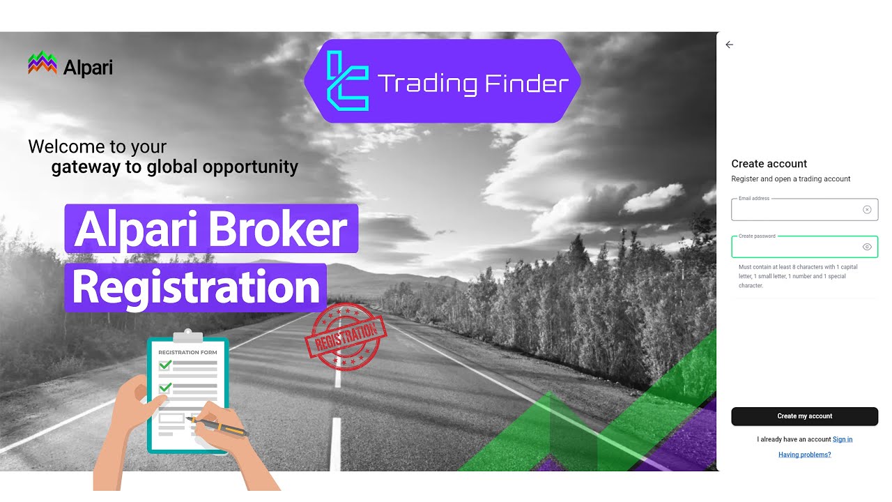 🌐 Alpari Registration - OTP code for Email Verification 2025 [TradingFinder]