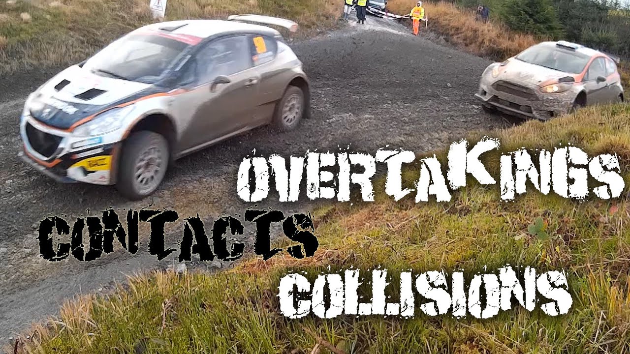 Overtakings in rally. Contacts. Collisions. Onboards.