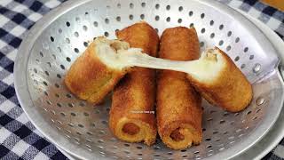 Roti Sosej Gulung Berkeju Ala Corn Dog Simple & Sedap | Sausage Cheezy Roll | idea sarapan mudah