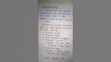 Bureaucracy -Meaning & Features. #publicadministration#publicadministrationforupsc