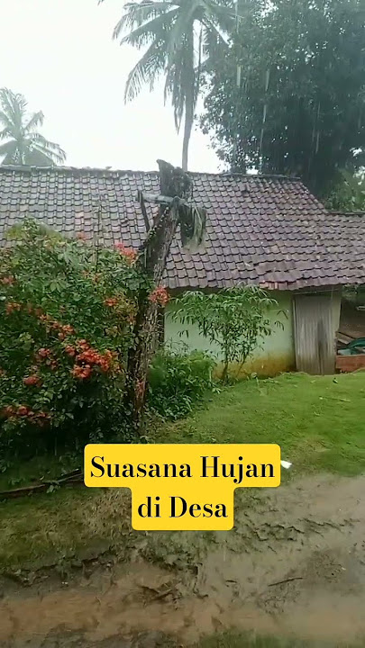 Suasana Hujan di Desa