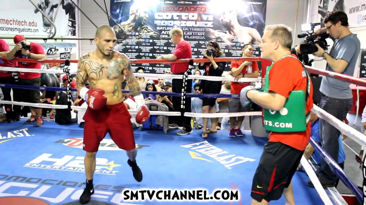 Miguel Cotto Media Workout in Orlando for Delvin Rodriguez Fight