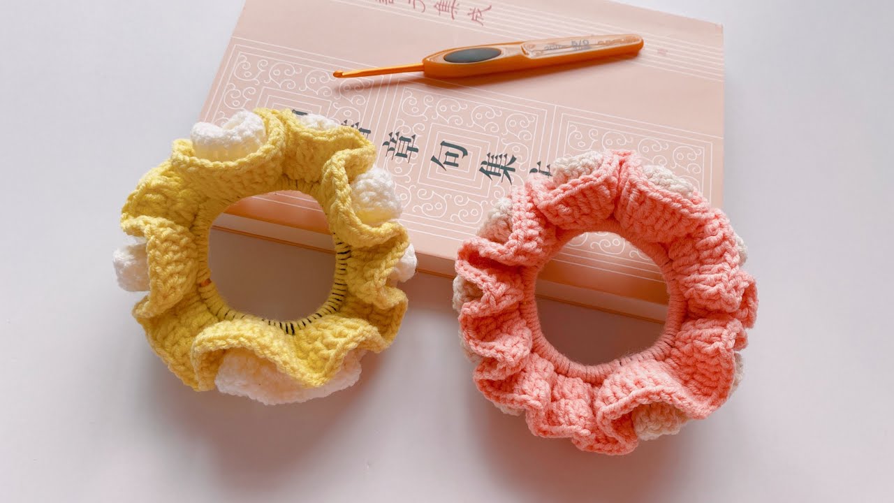 钩针编织：双层花边发圈，平凡如清风，徐徐而来