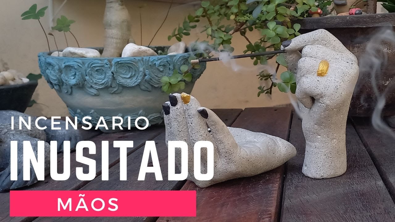 COMO FAZER INCENSARIO DE CIMENTO- porta incenso