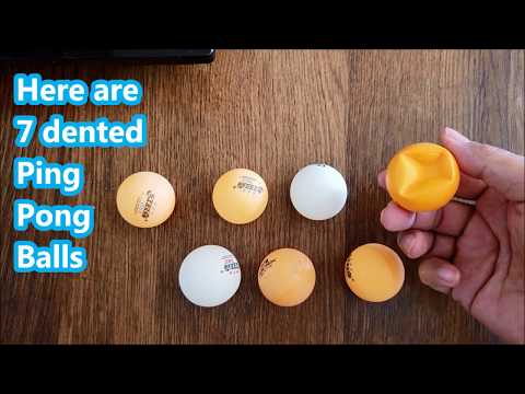 Como corrigir uma bola de ténis de mesa de ping pong e remover o dente