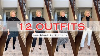 12 Modern Ways to Style a Black Turtleneck #fashionover50