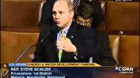 Rep. Scalise speaking on the House floor for increased dredging of the Mississippi River