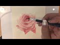 How to paint rose in watercolor