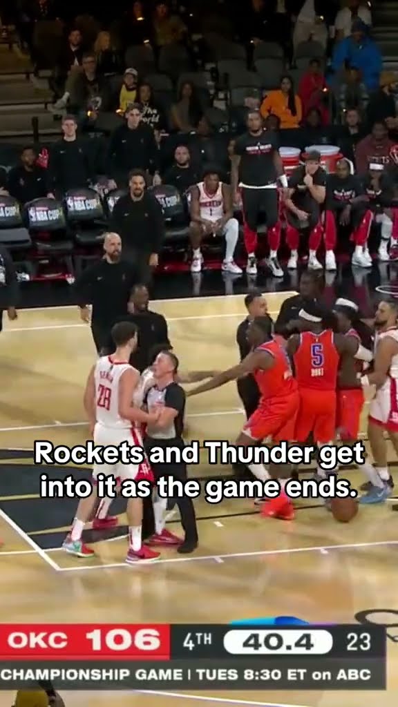 Tempers flared late between the Rockets and Thunder