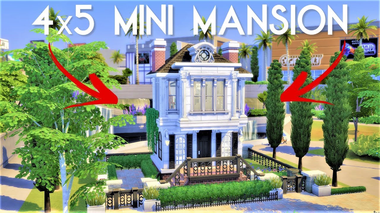4x5 MINI MANSION TINY HOME - Sims 4 Speed Build - YouTube