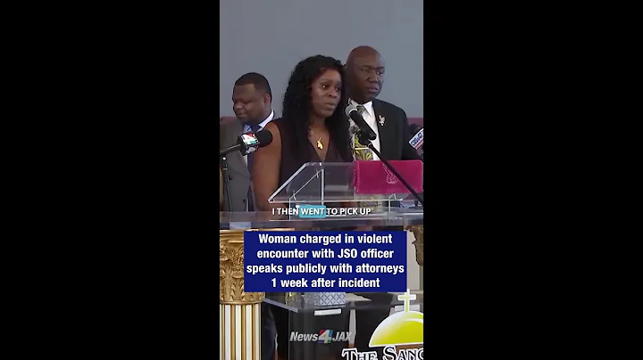 Woman charged in violent encounter with JSO officer speaks publicly with attorneys