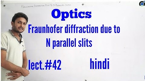 fraunhofer diffraction due to n slits