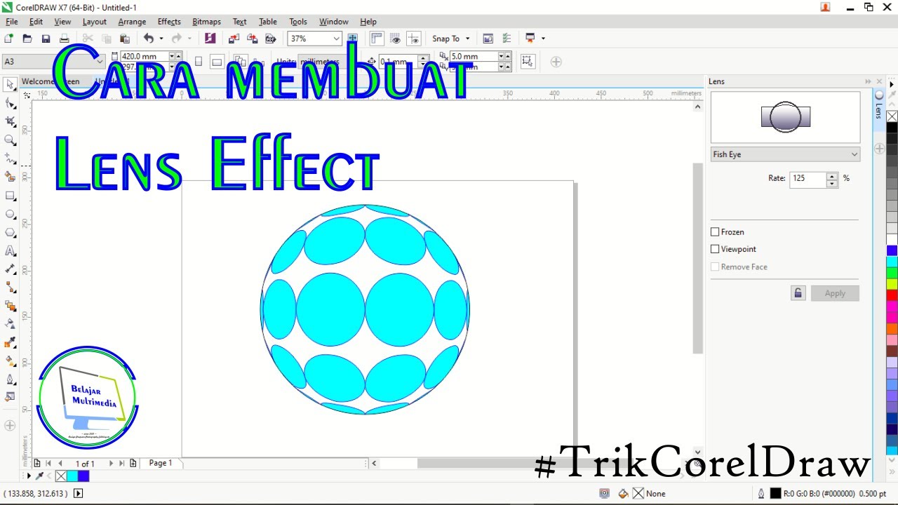 Cara membuat Efek Cembung di Corel Draw - YouTube