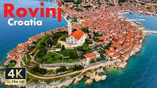 Rovinj Croatia 🇭🇷 4K Old Town and Beach Walking Tour Istria 2023