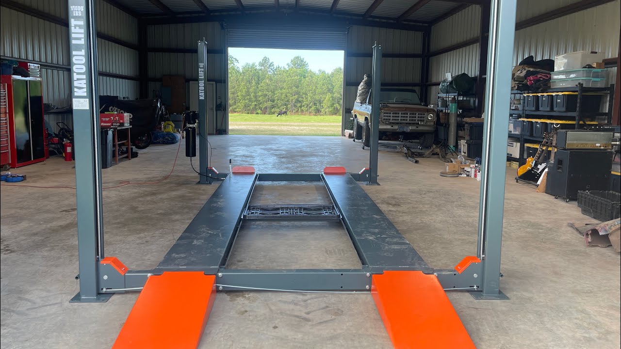 Пошаговое руководство по установке 4-стоечного подъемника Katool 4H110 грузоподъемностью 11 000 ф...