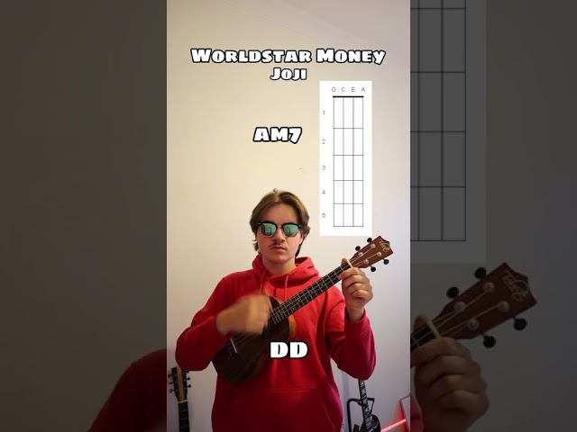 Worldstar Money - Joji (Ukulele Tutorial) #shorts class=