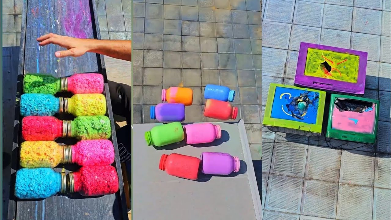 🎈Breaking Glass Bottles and Balloon Drops! Crushing Crunchy & Soft Things!🔥