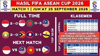 2026 FIFA ASEAN CUP Results - Indonesia vs Singapore - Latest 2026 FIFA ASEAN CUP Standings Today