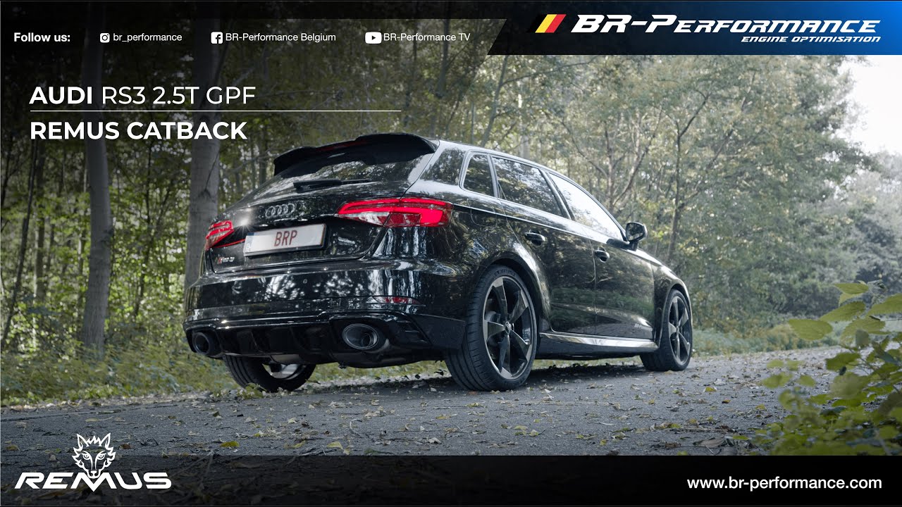 Audi RS3 Remus Catback Exhaust / Sound Comparison By BR-Performance / EC type approval